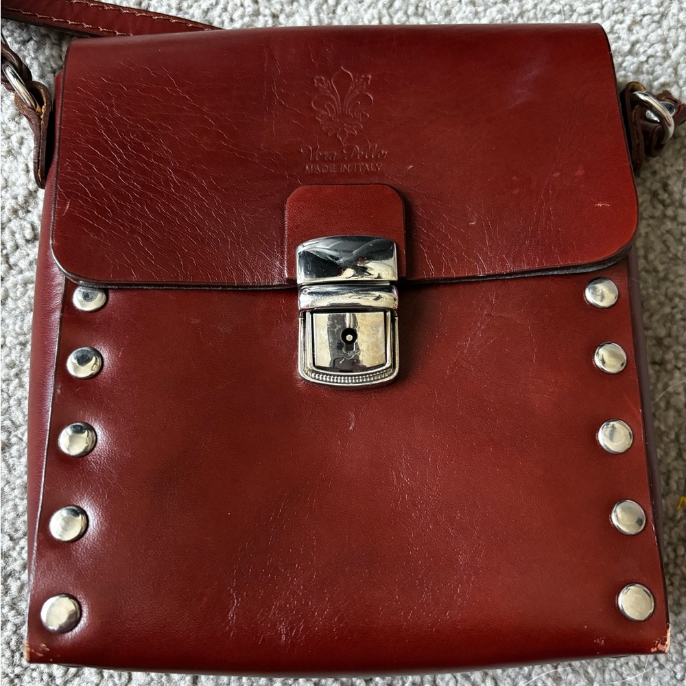 Leather cross body bag
